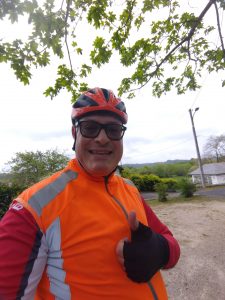 Un cycliste heureux