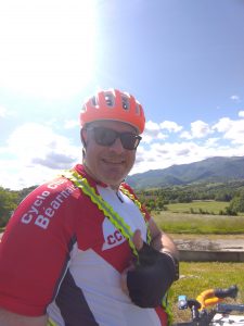 Un cycliste heureux