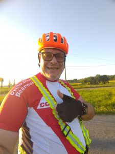 Un cycliste heureux